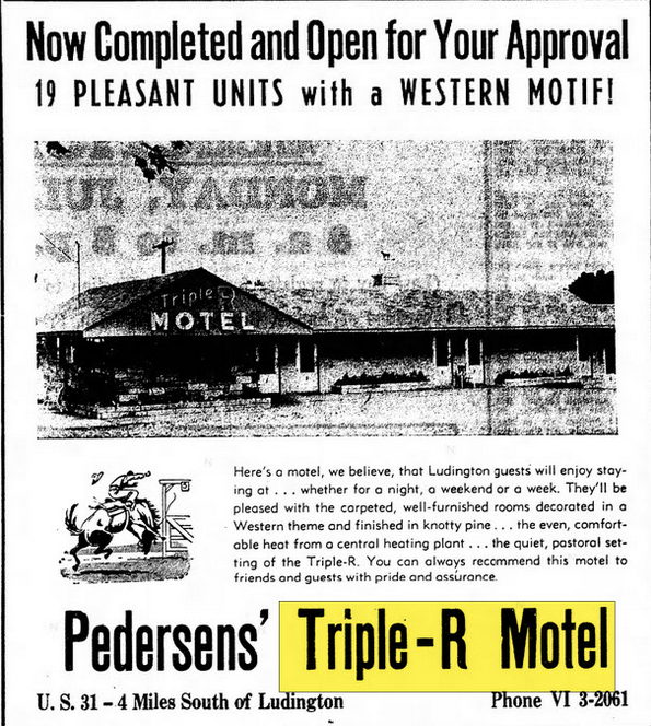 Triple R Motel - 1958 Opening Announcement (newer photo)